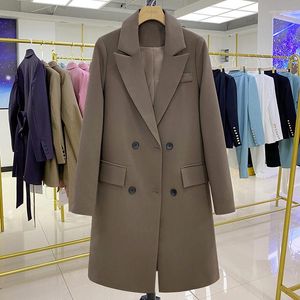 Women's Suits 2023 Spring Streetwear Suit Jacket Female Fashion Temperament Korean Loose British Style Long Casual Blazer Trench Coats M1923