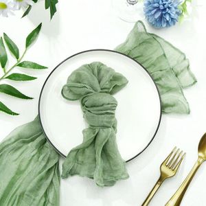Table Napkin Wedding Rustic Gauze Cheesecloth Placemats Hanky Tea Towel Dining Place Mat Decor