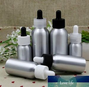 Kvalitet Aluminium Liquid Reagent Pipette -flaskor Eye Droper Aromaterapi Essentialoljor Parfymer flaskor 30 ml 50 ml 100 ml
