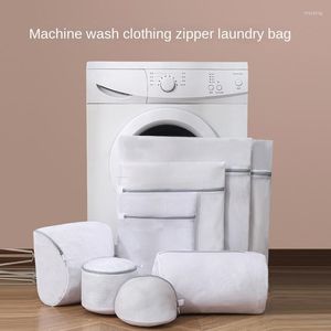 Laundry Bags 70g Collapsible Mesh Underwear Bra Bag Zipper For Washing Machine Home Care