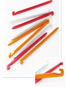 10pcs 16cm Aluminium Alloy Tent Peg Nail Stake Camping Pegs for Outdoor Hiking Camping Trip Essential Tool Kits4015414