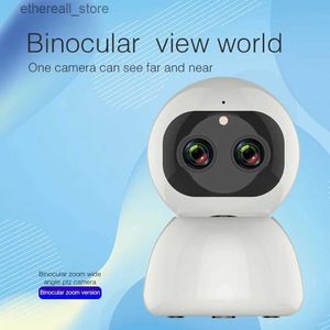 Baby Monitors 4MP WiFi Binocular Camera Auto Tracking Artificial Intelligence Human Detection Baby Monitoring Home Security Monitoring Q231104