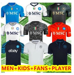 23 24 Soccer Jerseys Maglia Naples 2023 2024 Zielinski Anguissa Olivera Kvaratskhelia Football Shirt Osimhen Fabian Lozano SSC Napoli Maillots de Foot Kids