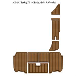 2015-2017 Sea Ray 270 SDX Sundeck Swim Platform Pad Boat EVA Foam Teak Floor Mat Self Backing Ahesive SeaDek Gatorstep Style Floor