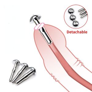 Adult Toys Detachable Urethral Plug Penis Sex For Men Masturbators Stainless Steel Urinary Catheter Dilator Insert Sounding Rods 230404