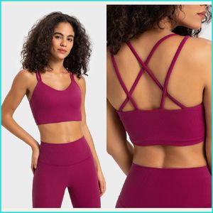 Reggiseno sportivo a costine da donna intimo attivo da donna Reggiseni da yoga monopezzo senza cuciture