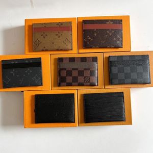 Genuine Leather Credit Card Holder Wallets for Men and Women in Classic Mini Style