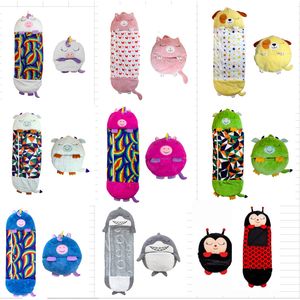 Sovsäckar barns tecknad väska barn djur mjuk lata sovsäckar baby plysch dollkudde sömn säck för pojkar flickor födelsedagspresent 230404