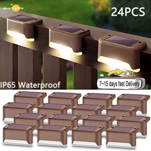 Novelty Lighting Solar Lamp Path Deck Outdoor Garden LED Lights Waterproof Balcony Lighting Decoration for Patio Stair Fence Solar Light Outdoors P230403