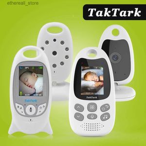 Baby Monitors Wireless Video Baby Monitor 2,0 tum Färgsäkerhetskamera 2 Way Talk Nightvision IR LED -temperaturövervakning med 8 Lullaby Q231104
