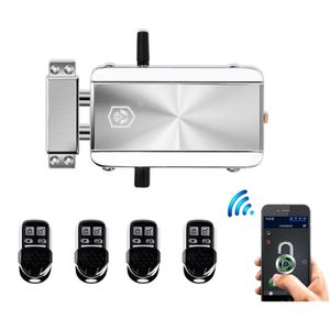 Smart Lock Wireless Keyless 433MHz Remote Control Lock Smart Invisible Electric Motor Lock Tuya TTLock APP Optional 230404