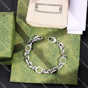 Vintage projektant Brecling Bracelets męscy łańcuch bransoletki damskie litera kuba bransoletki prezent na rocznicę imprezową