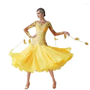 Scene Wear Ballroom Dress Party Gul Long Waltz Dance Standrad Costum B-19543