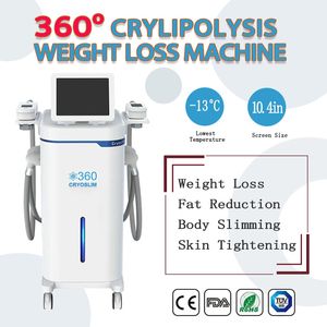 360 graders Cryo Fat Freezing Slant Machine Cryolipolys Cellulite Reduction Slim Device för 4 handtag