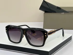 Markendesign-Sonnenbrille für Männer und Frauen, Luxus-Männer, Vintage-Geometrie, Sechseck, übergroße Vollformat-Acetat-Sonnenbrille, Gafas 417 mit Box