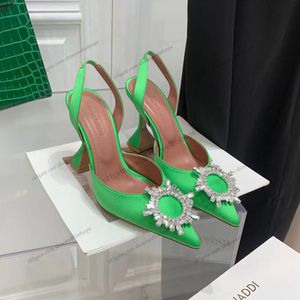 AMINA MUADDI SUKIET WESPOWY Buty 7 cm 10cm Begum Bowknot Butterfly PVC Pvc Pumps High Obcasy Sandały Sandałów Rhinestone przezroczyste kobiety Crystal But 00222