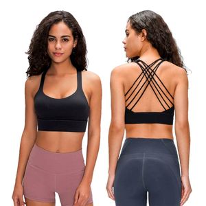 Lu Align Woman Top Vest Algin Sexy Bras Cropped Naked Feeling Bra Quick Drying Light Support Sportswear for Women gym clothes Lemon Lady Gry Sports Girls
