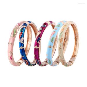 Bangle Cloisonne Bracelets For Women On Hand Enamel Jewelry Cute Animal Women's Wife Designer Gifts Mother