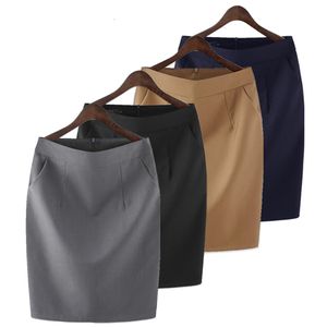 Gonne con tasche Abbigliamento da lavoro a vita alta 7 dimensioni Mini formale da donna da ufficio Lady OL 11COLOR aderente vintage gonna a tubino nera c49 230404