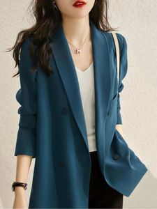 Women's Suits Women Fashion Office Blazers Long Sleeve Cardigan Work Solid Professional Notched Classic Temperament Blazer
