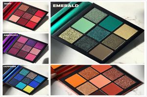 Brand New Matte 9 Cores paletas de sombras Maquiagem TOPAZ SAPPHIRE Eyes Beauty Palette Mini RUBY CORAL MAUVE Luminous 3952987