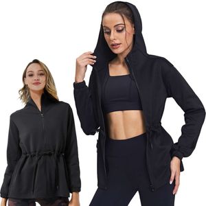 Lu Lu Yoga Coat Lemon Algin Women Fitness Coat Winter Autumn Full Zip Jacket Sport Sweatshirt Lemon Women Gym Hoodie Overcoat Running Casual Sportswear LL Align Gym CL CL CL