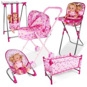 Kitchens Play Food Doll House Accessories Rocking Chairs Swing Bed Dining Chair Baby Play House Simulation Furniture Toy Pretend Play ToyL231104