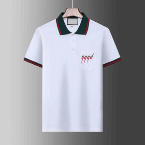Polo gömlek erkek tişört tasarımcısı polo lüks marka gömlek kadın moda kısa kollu saf pamuklu mektup baskı tasarımı 33 renk toptan fiyat