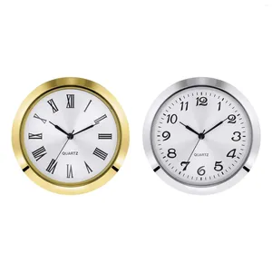 Wall Clocks Clock Fit Up Insert With Numeral White Face Metal Classic Craft Movement Easy To Install Mini Round