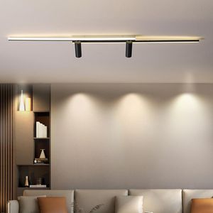 Luzes de teto Luz LED moderna para o quarto da cozinha sala de estar para jantar preto quadro de alumínio Lâmpada de corredor interno