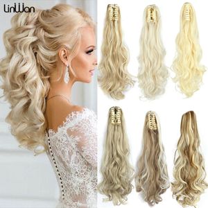 tails linwan Synthetic 22 Zoll Claw Jaw Clip On Tail Hair Tail Hair For Women Tail Hair Hairpiece 230403