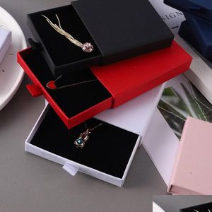 Jewelry Boxes Kraft Jewelry Box Gift Cardboard Boxes For Ring Necklace Earring Womens Gifts Packaging With Sponge Inside Drop Delivery Dhuna