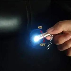 Key Chain Flashlights Smallest Keychain Flashlight Micro Mini Small Tiny Led Bright Ring Light Torch For Edc Emergency Dog Walking Sle Amxgu