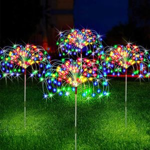 Novelty Lighting Solar LED Firework Fairy Lights Outdoor Garden Decoration Lawn Pathway Lights For Patio Yard Party Christmas Wedding Decor P230403