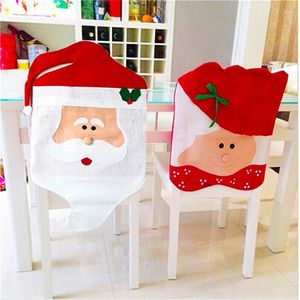 Dekoracje świąteczne 1 PCS Covers Covers Mr Mrs Santa Claus Dinner Xmas Cap Sets Room Home Room Indoor Decaor 5zhh094