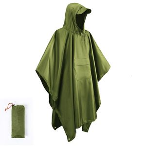 Raincoats Multifunctional raincoat 3-in-1 outdoor hooded breathable raincoat camouflage raincoat military waterproof raincoat camping raincoat 230404