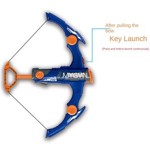 Jogo ao ar livre segurança brinquedo macio lançador crianças arco e flecha modelo brinquedo 12 lançador contínuo divertido besta presente de aniversário