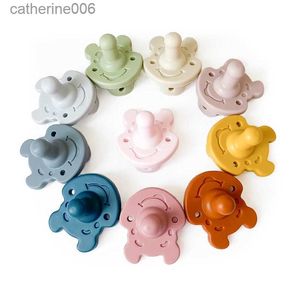 Pacifiers# 1pcs Baby Silicone Cartoon animal shape Pacifier Food Grade Care Product Soft Baby Nipple Soother Pacifier Nursing AccessoriesL231104