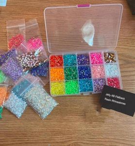 15000Pcs1Box AB Jelly 3mm4mmor 5mm Flatback Resin Rhinestones ss1216or 20ss Candy Cab Embellishments Craft or Nail Supplies7186812