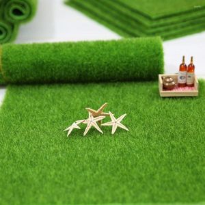 装飾的な花マイクロランドスケープグリーングラスマットシミュレーション人工芝の芝生カーペット偽物