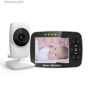 Bebek Monitörler Hotsale Bebek Monitörü 3.5 inç LCD Ekran Ekran Bebek Gece Görme Kamerası İki Yolcu Ses Sıcaklık Sensörü Eko Modu Ninnileri Q231104