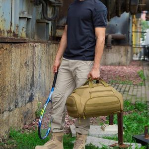 Duffel Väskor 35L ryggsäck Nylon Merceriserad Cotton Crossbody Purse Waterproof Messenger Travel Accessories Shoulder Bag Brown