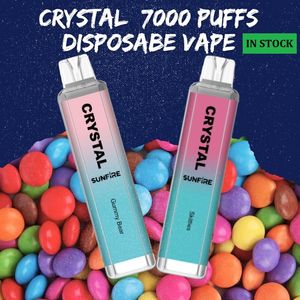 Principal Crystal 7000 Puffs Pro Disponível Vape 18ml/16ml Kit de dispositivos Cigarros de bateria recarregável Tornado 8k 9k 10k 12k vs RNM Vapes 9000 10000 12000 Pushs