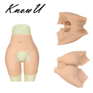 Catsuit Costumes Cosplay Realistic Panties Silicone Fake Hip Crotch Enhance 1.6cm for Crossdresser Sissy Dragqueen Costum