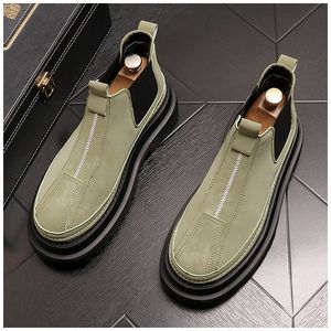 Autumn Fashion Men Winter Street Classical Suede Casual Shoes Man Slip on Boots