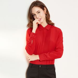 Женские блузкие рубашки женский топ и рубашка белый красный