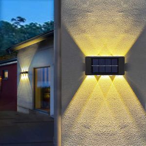 Neuheit Beleuchtung Solar Wandleuchte Wasserdichte LED Wandleuchten für Hof Straße Landschaft Garten Dekor Lampe Solar Außenwandleuchte P230403