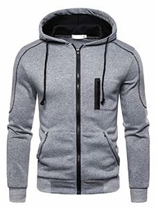 Erkek Hoodies Sweatshirts Zip Hoodie Renklendirilmiş Rahat Kapüşonlu Erkekler için Açık Gri