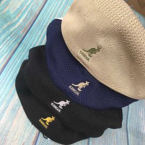 Beanie Fashion Brand Design Kangaroo Beret for Men Women High Quality Korean Mesh Breathable British Knitted Cap Solid Color Artist Hat Y2210