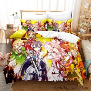 Sängkläder set yuki yuna är en hjälte set tecknad anime tre-stycken vuxen barn sovrum duvetcover 3d kawaii flickor 2023